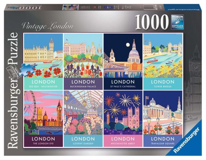 Puzzle Londra in stile vintage 1000 pezzi