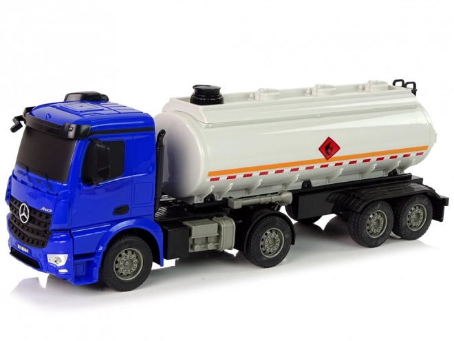 Camion Cistern R/C Mercedes Arocs Blu 1:26 Acqua