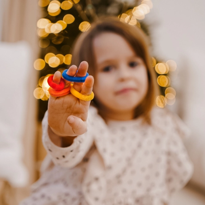 Gioco di abilità Finger Games con elastici colorati per bambini 4+