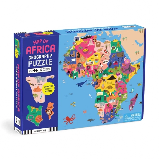 Puzzle geografico Mappa dell'Africa