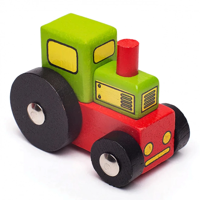 Carro merci Bigjigs Rail con trattore e 2 binari