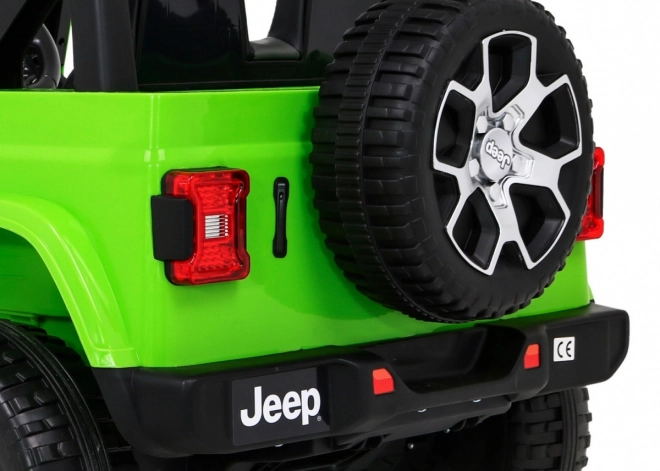 Jeep Wrangler Rubicon batteria per bambini Verde + Telecomando + Radio MP3 LED + Ruote EVA
