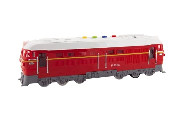 Locomotiva giocattolo rossa con suoni e luci – Rosso