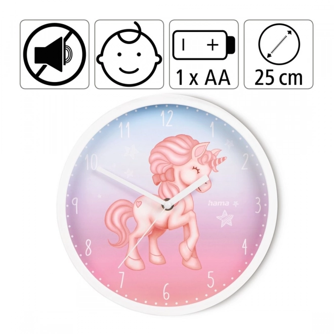 Orologio da parete per bambini Magical Unicorn