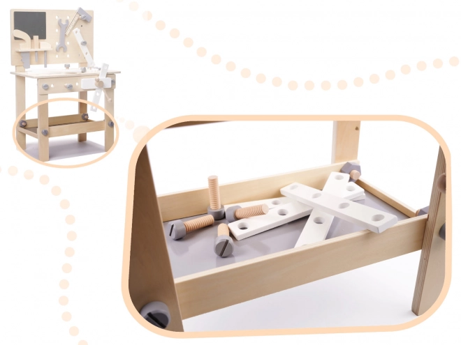 Set officina e attrezzi di legno per bambini