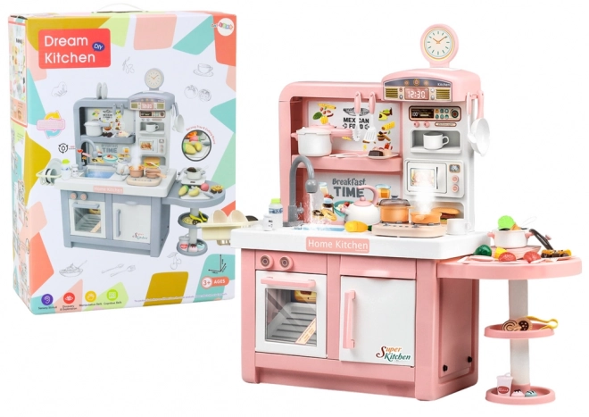 Cucina dei Sogni per Bambini con Luci, Suoni e Vapore Rosa