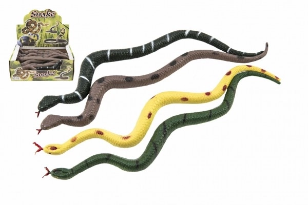 Serpente in gomma 27 cm - 4 colori