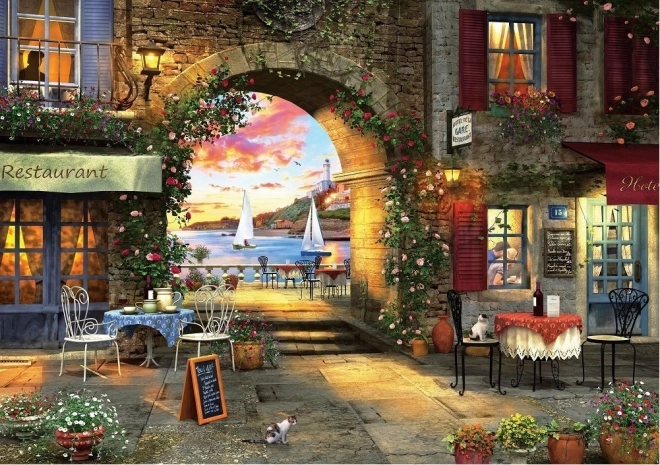 Puzzle Ristorante sulla Costa 1000 Pezzi