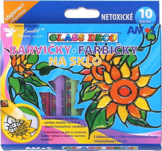 Colori per vetro 10 pz/10,5 ml