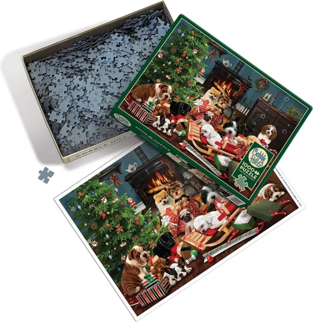 Puzzle Cobble Hill cuccioli di Natale 1000 pezzi