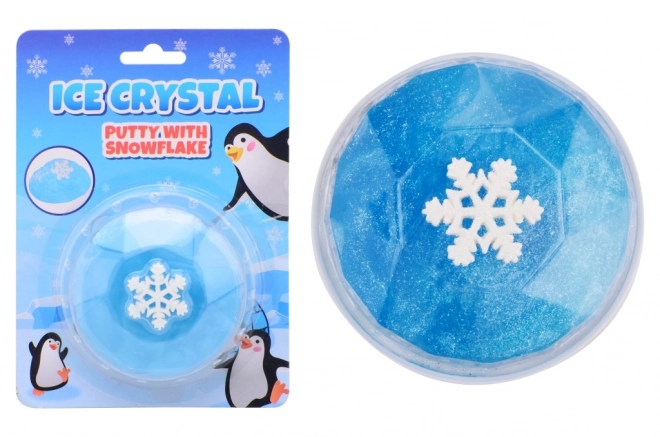 Slime scintillante blu con fiocco di neve