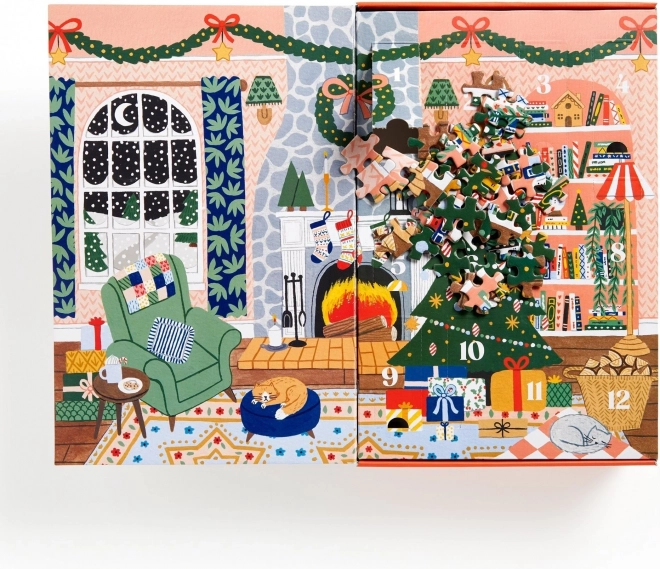 Calendario dell'Avvento puzzle Casa a Natale