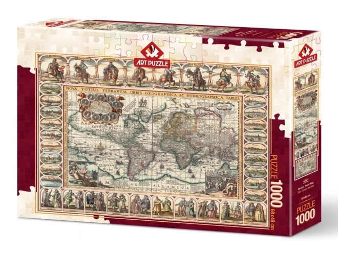 Puzzle mappa storica del mondo 1000 pezzi