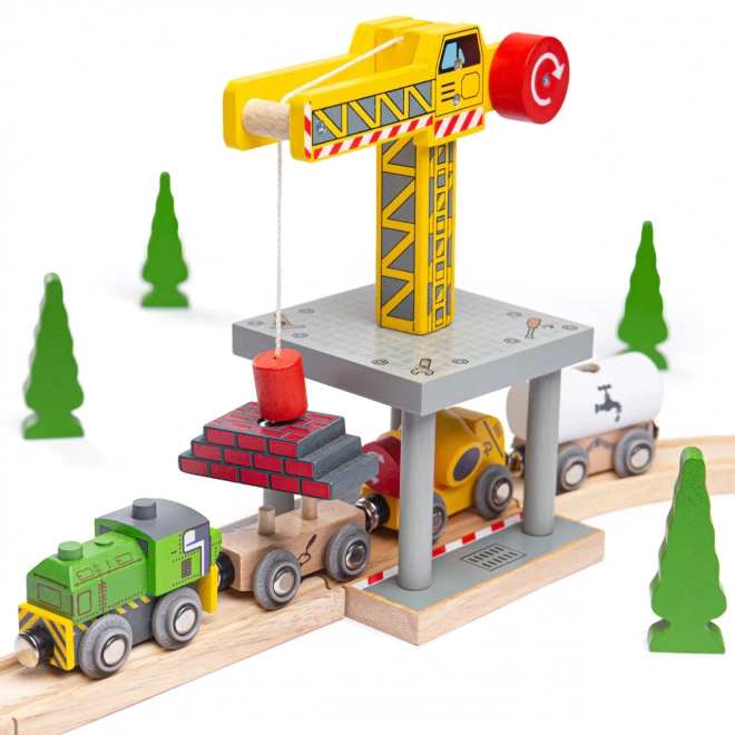 Grande gru gialla Bigjigs Rail