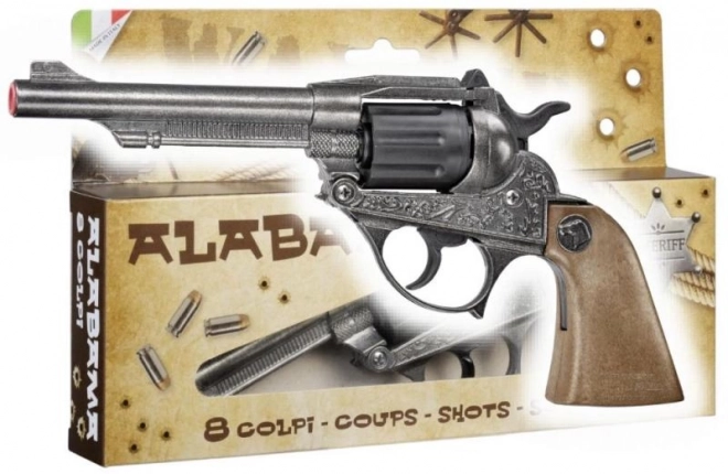 Pistola giocattolo CowBoy in metallo a 8 colpi