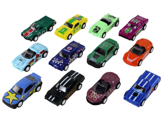 12 macchinine diverse in scala 1:64