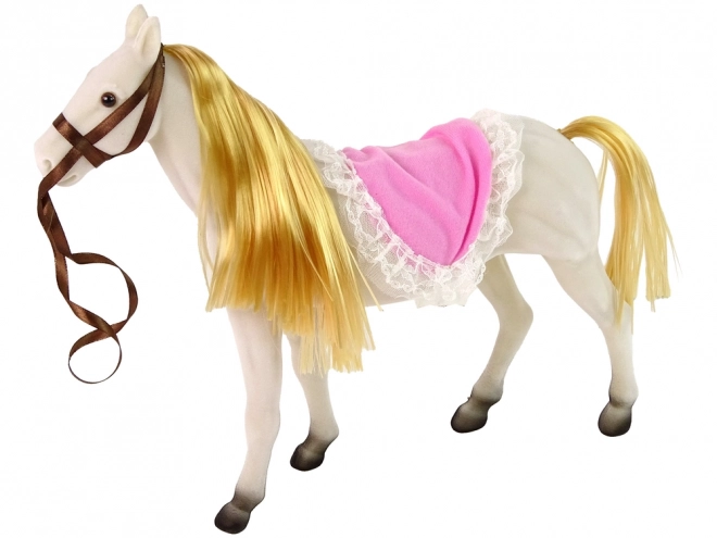 Bambola principessa con cavallo bianco e accessori