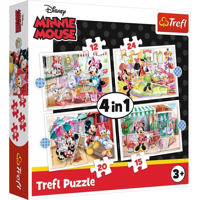 Puzzle 4 in 1 con Minnie e amici