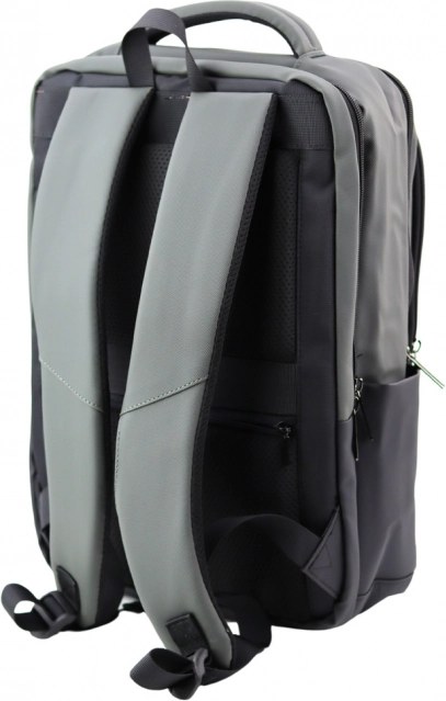 Zaino business urbano con USB nero e grigio 16L