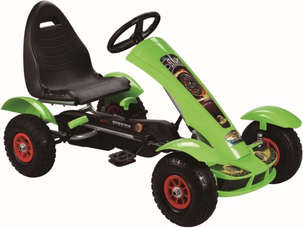 Gokart a pedali verde