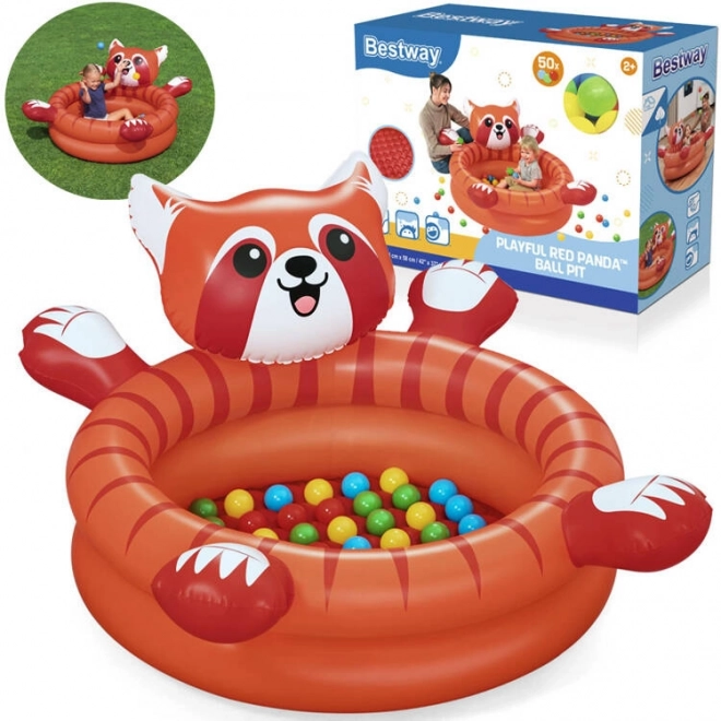Piscina rossa a secco panda con palline