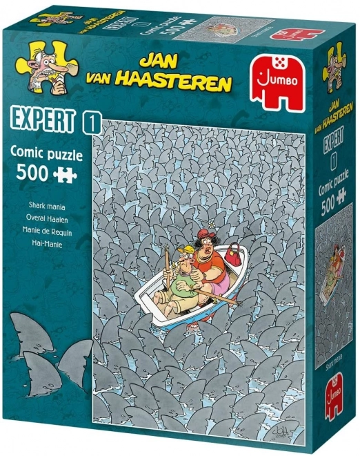 Puzzle JUMBO Jan van Haasteren mania di squali 500 pezzi