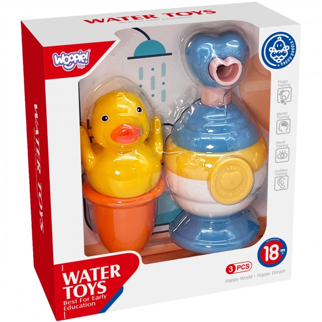 Set da Bagno per Bambini con Tazza, Anatra e Dispenser di Sapone