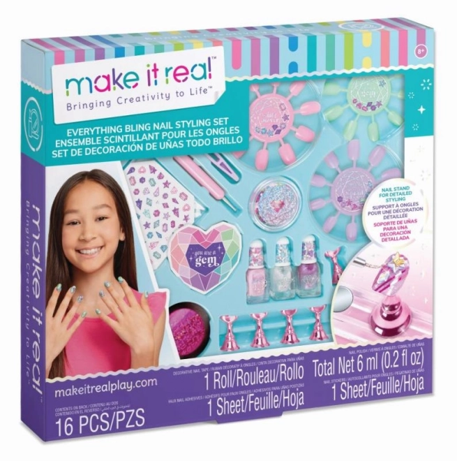 Set per la decorazione delle unghie Bling