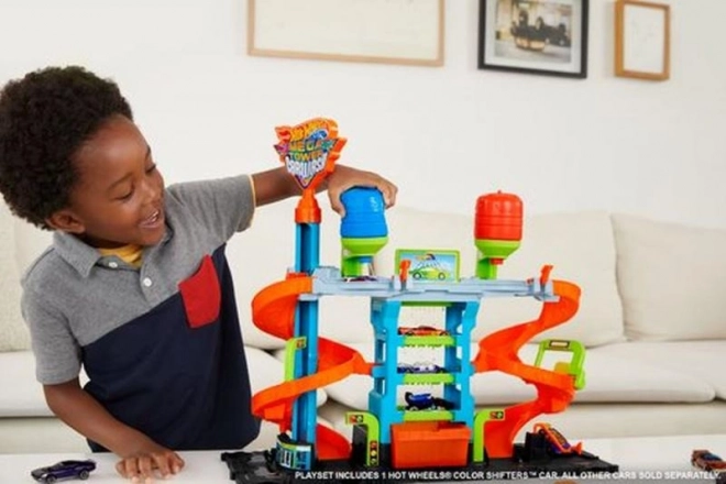 Mega autolavaggio a spirale Hot Wheels City