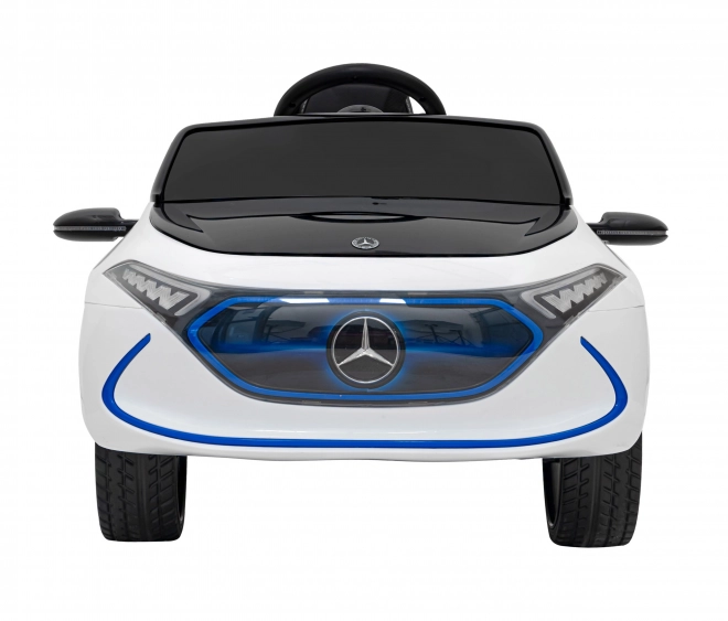 Mercedes Benz AMG EQA per bambini Bianco + Telecomando + Cinture di sicurezza a 5 punti + EVA + Display MP3 + LED