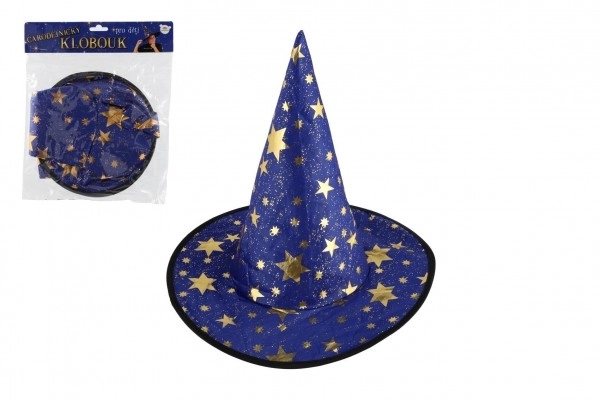 Cappello da Strega per Bambini Blu e Oro