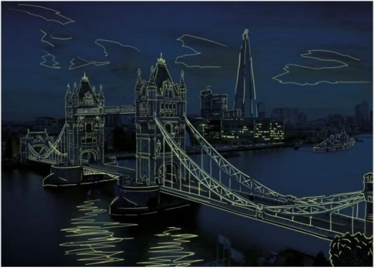 Puzzle al neon Crepuscolo sul Tower Bridge 1000 pezzi