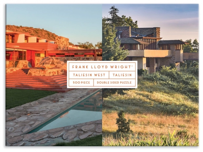 Puzzle Double Face Frank Lloyd Wright: Taliesin e Taliesin West 500 Pezzi