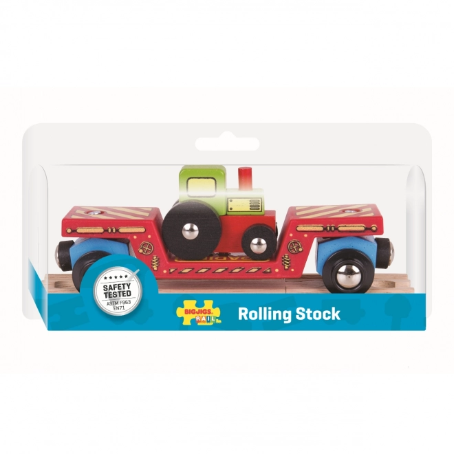 Carro merci Bigjigs Rail con trattore e 2 binari