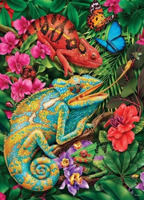 Puzzle Camaleonti Colorati 1000 Pezzi