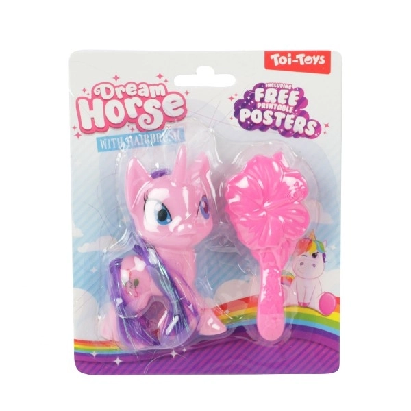 Mini unicorno pettinabile con pettine gioco per bambini