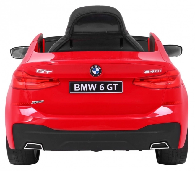 BMW 6 GT Auto a batteria rosso + telecomando + partenza lenta + EVA + cinture + LED MP3