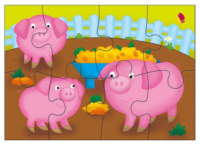 Puzzle Animali Domestici 4 in 1