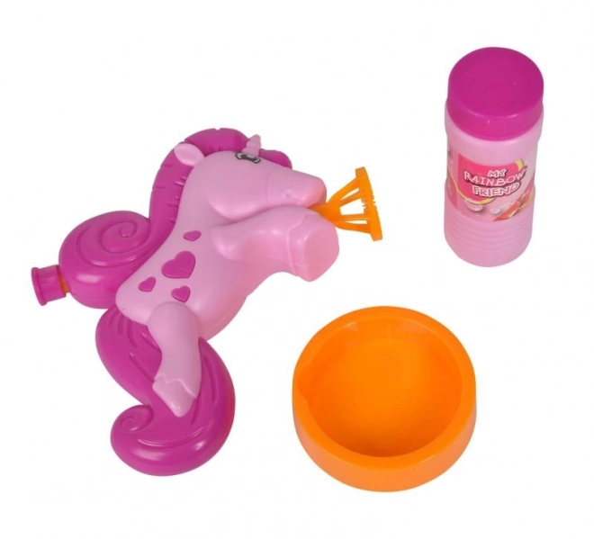 Giocattolo per bolle di sapone unicorno