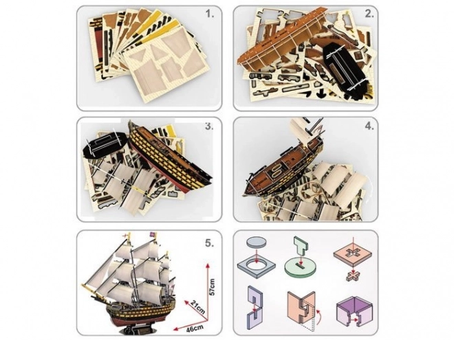 Puzzle 3D nave HMS Victory