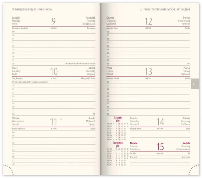 Agenda tascabile Vellum 2025 blu