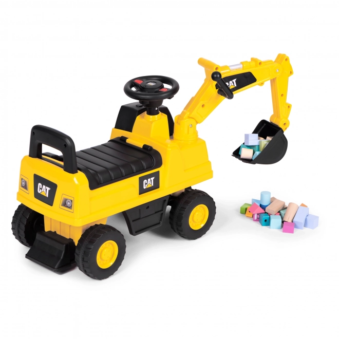 Escavatore per bambini con volante interattivo e suoni - Giallo