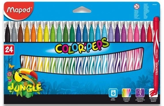 Set di pennarelli Maped Color'Peps Jungle 24 colori