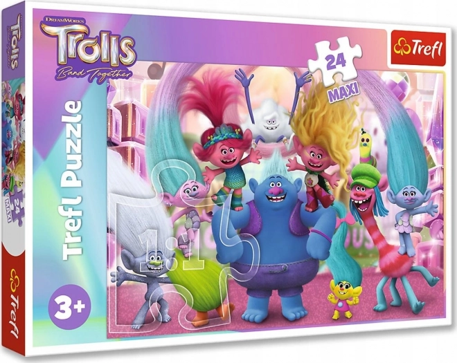 Puzzle TROLLS 3 Maxi 24 Pezzi