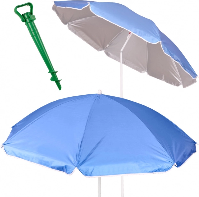 Ombrellone pieghevole regolabile con protezione UV 150 cm blu