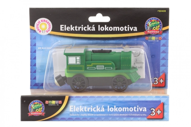 Locomotiva elettrica verde per bambini