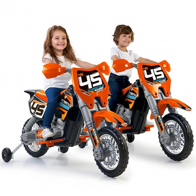 Motocicletta Cross Arancione Elettrica 6V per Bambini