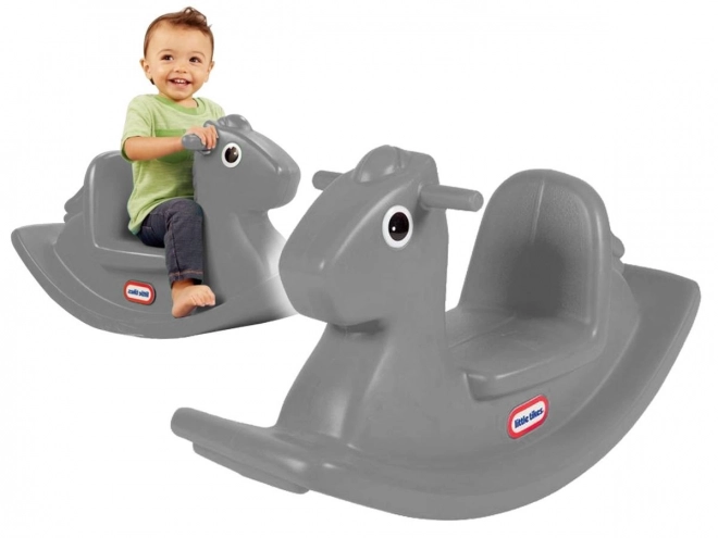 Cavallo a dondolo grigio Little Tikes