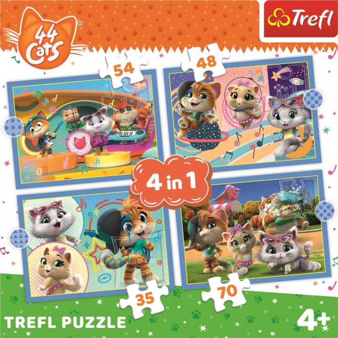 Puzzle TREFL: Squadra di gatti 4 in 1