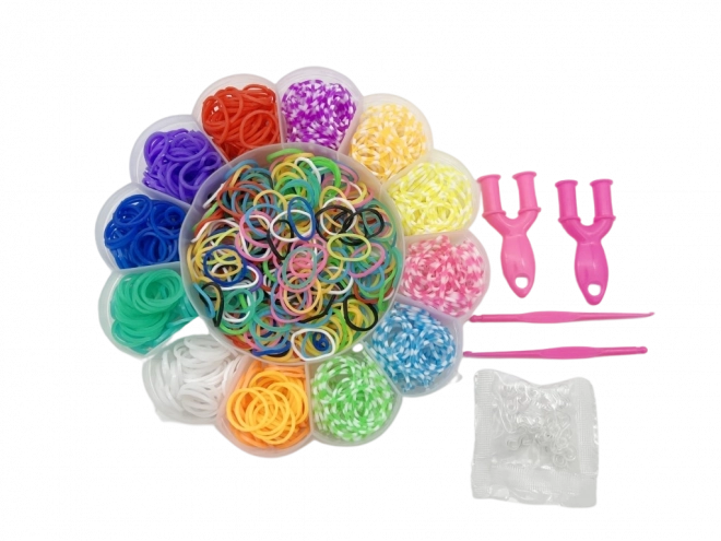 Set di elastici Loom Band per creare braccialetti - Fiore